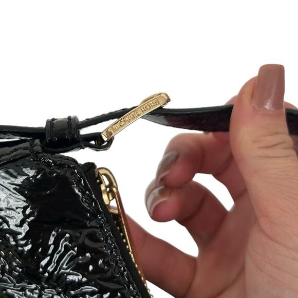 Michael Kors Black Patent Leather Shoulder Bag - Picture 5 of 8